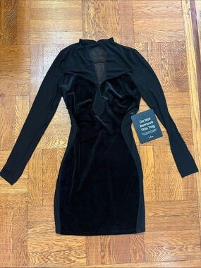 Black Sheer Mini Dresss